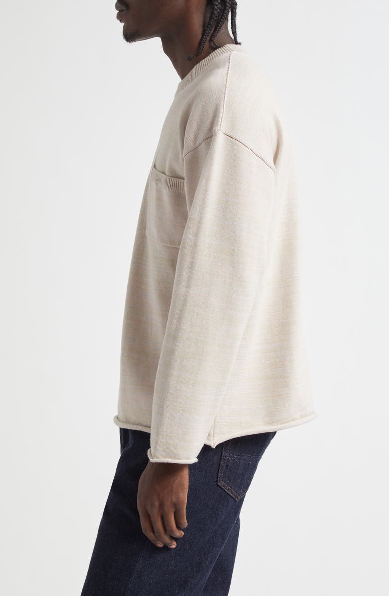 Waste Yarn Project Alice Pocket Crewneck Sweater, Alternate, color, Lights Melange