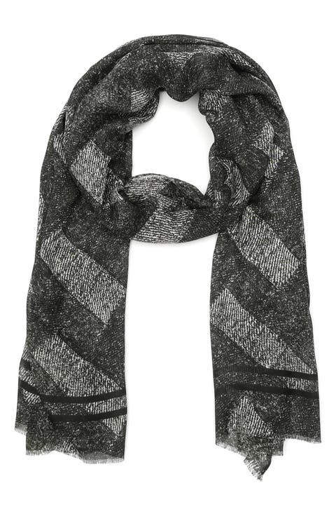 Denim Print Oblong Scarf