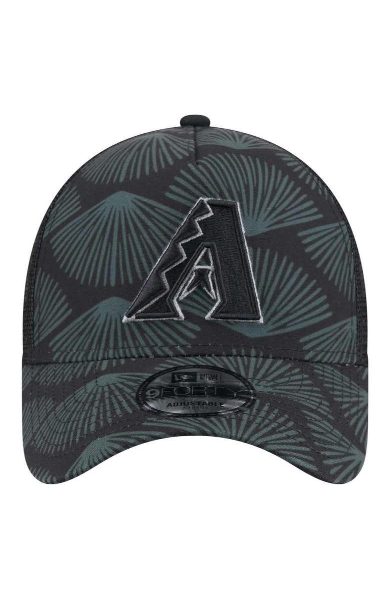 New Era Men's New Era  Black Arizona Diamondbacks 9FORTY A-Frame Trucker Adjustable Hat, Alternate, color, Black