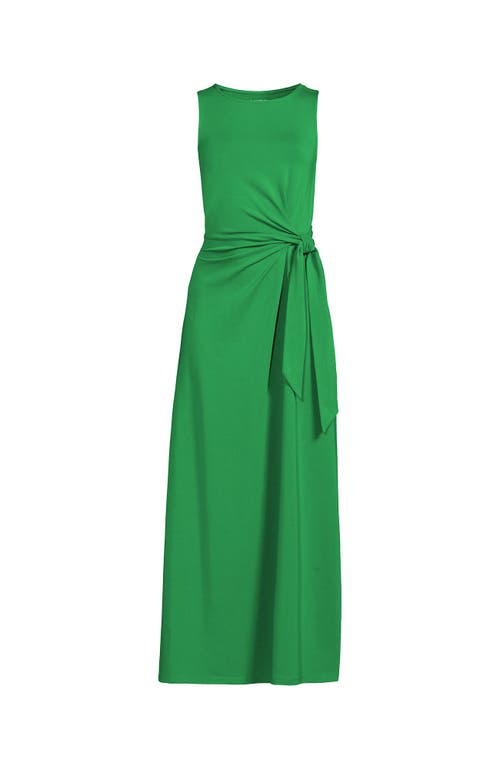 LANDS' END LANDS' END COTTON MODAL SLEEVELESS TIE WAIST MAXI DRESS