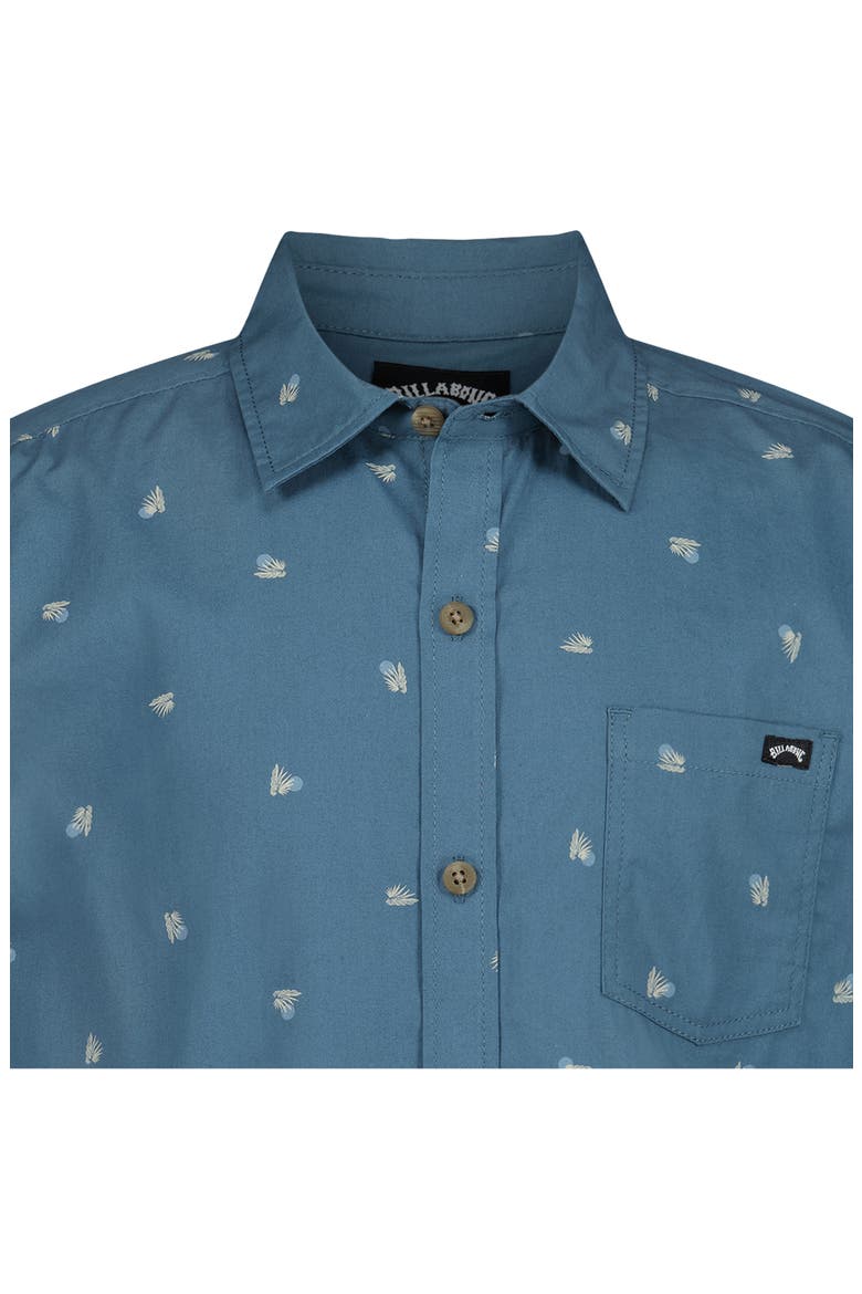 Kids' Sundays Print Short Sleeve Shirt, Alternate, color, REAL TEAL