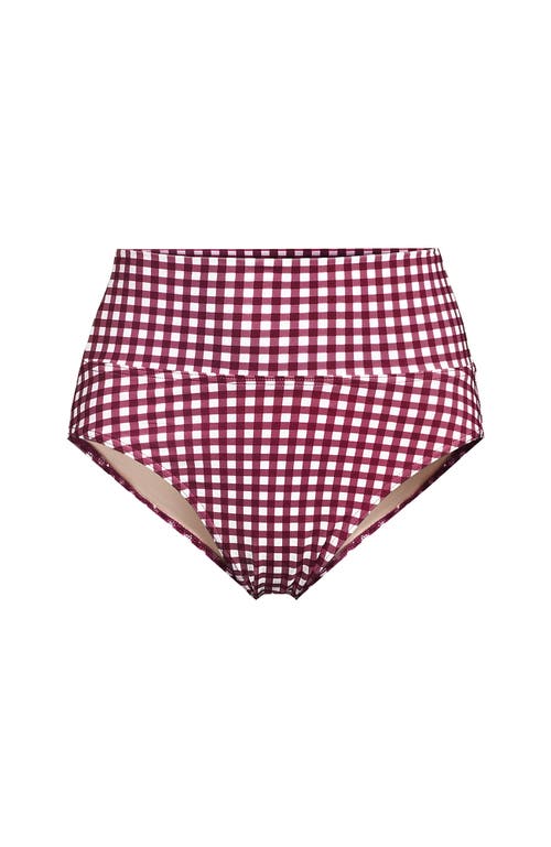 Lands' End Plus Size Pinchless High Waisted Bikini Bottoms In Multi