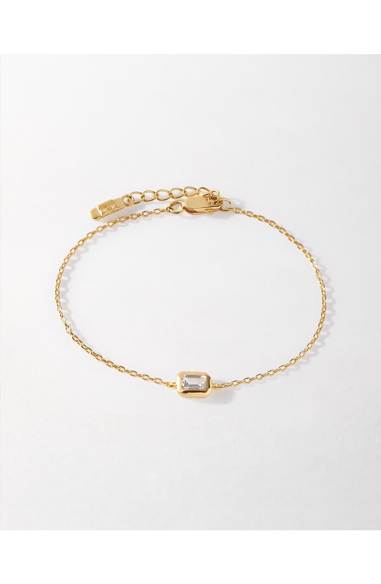 Edge of Ember Deco Birthstone Bracelet, Alternate, color, White Topaz (April)