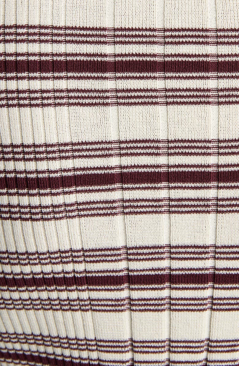 Moncler Stripe Fitted Rib Cotton Cardigan, Alternate, color, White/ Beige