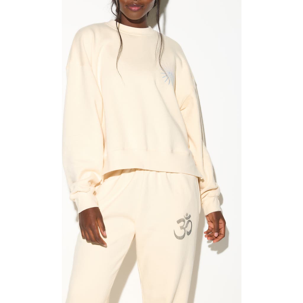 Spiritual Gangster Emit Peace Bex High-low Sweatshirt In Neutral