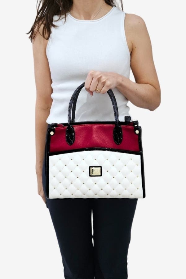 Craft Handbag 567, Alternate, color, Navy / Red