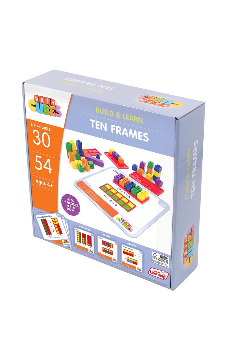 Junior Learning Mathcubes Ten Frames 30 Activity Set, Alternate, color, Multicolored