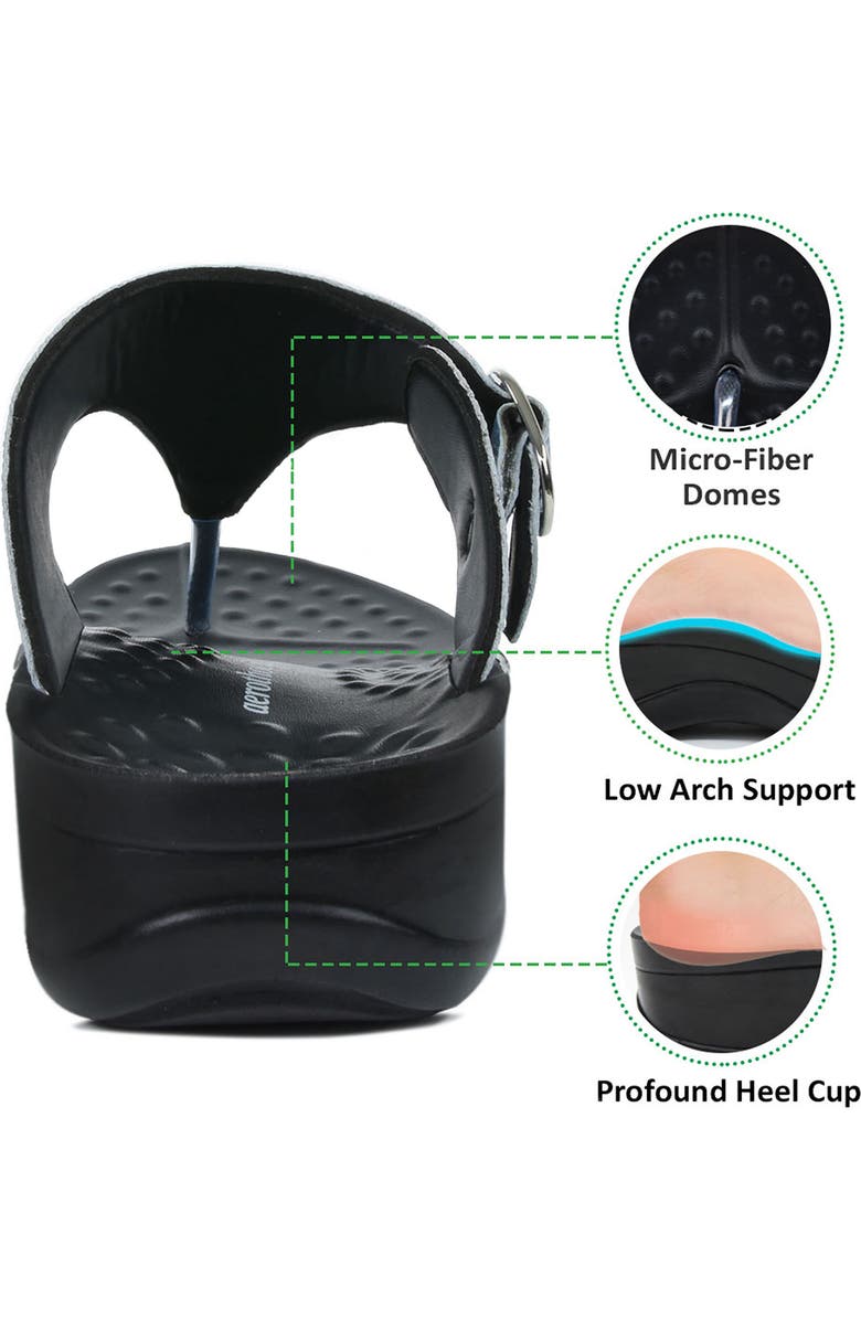 AEROSOFT Aerothotic Wedge Sandal, Alternate, color,