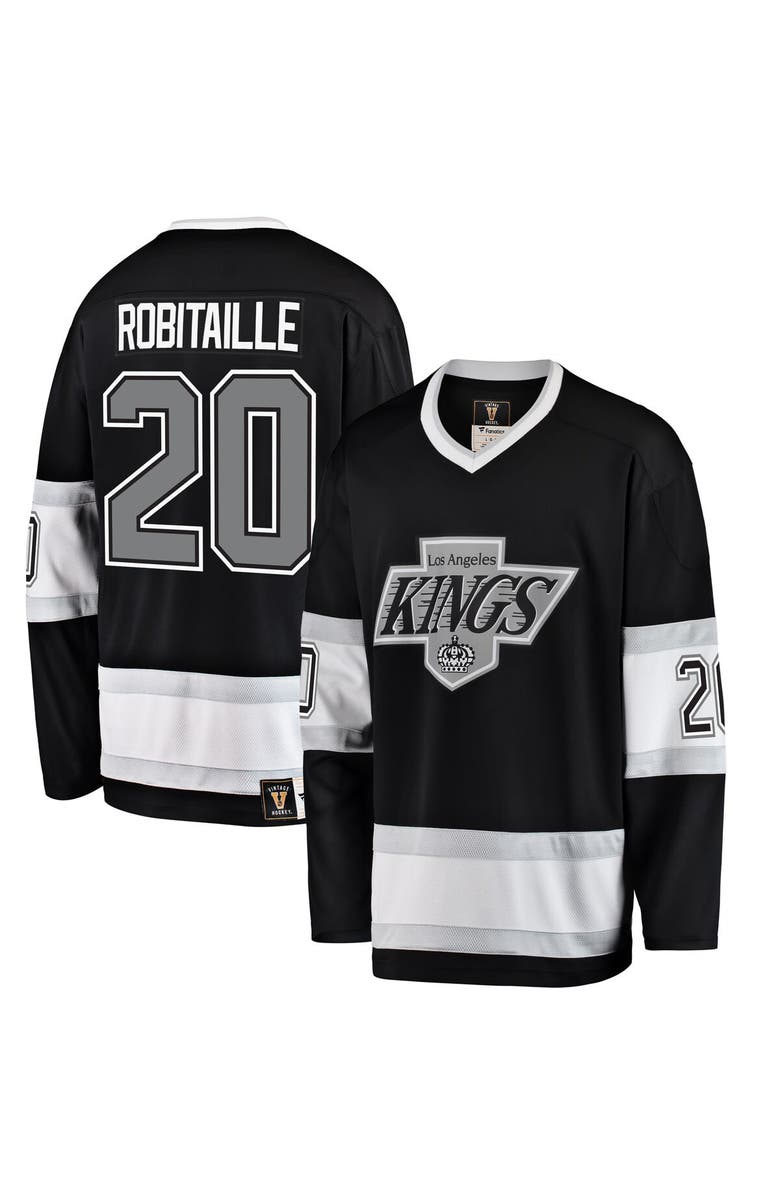FANATICS Men's Fanatics Branded Luc Robitaille Black Los Angeles Kings Premier Breakaway Retired Player Jersey, Main, color, Black