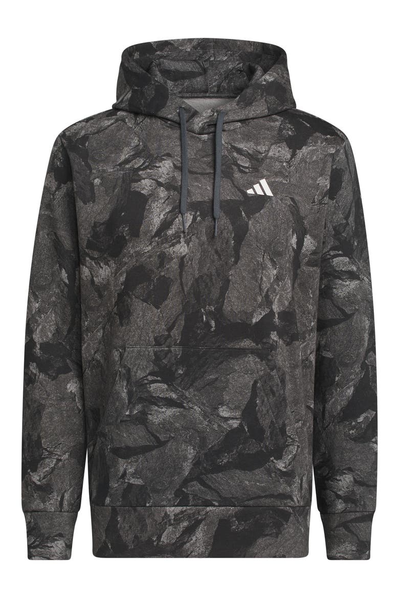 Allover Print Fleece Hoodie, Main, color, GREY THREE/ CARBON