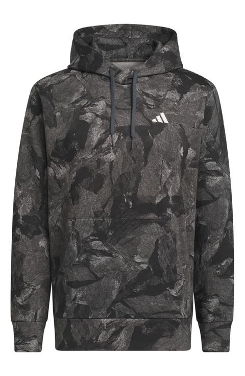 Allover Print Fleece Hoodie