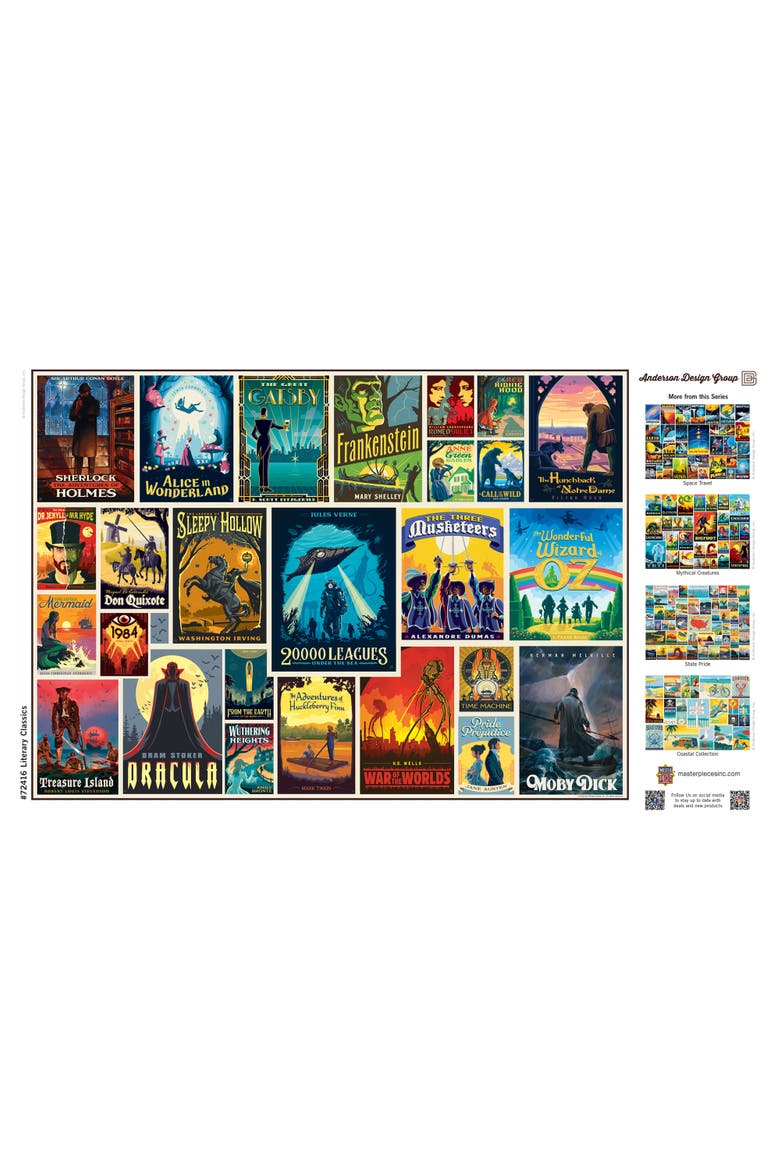 Literary Classics 1000 Piece Puzzle, Alternate, color, Multicolor