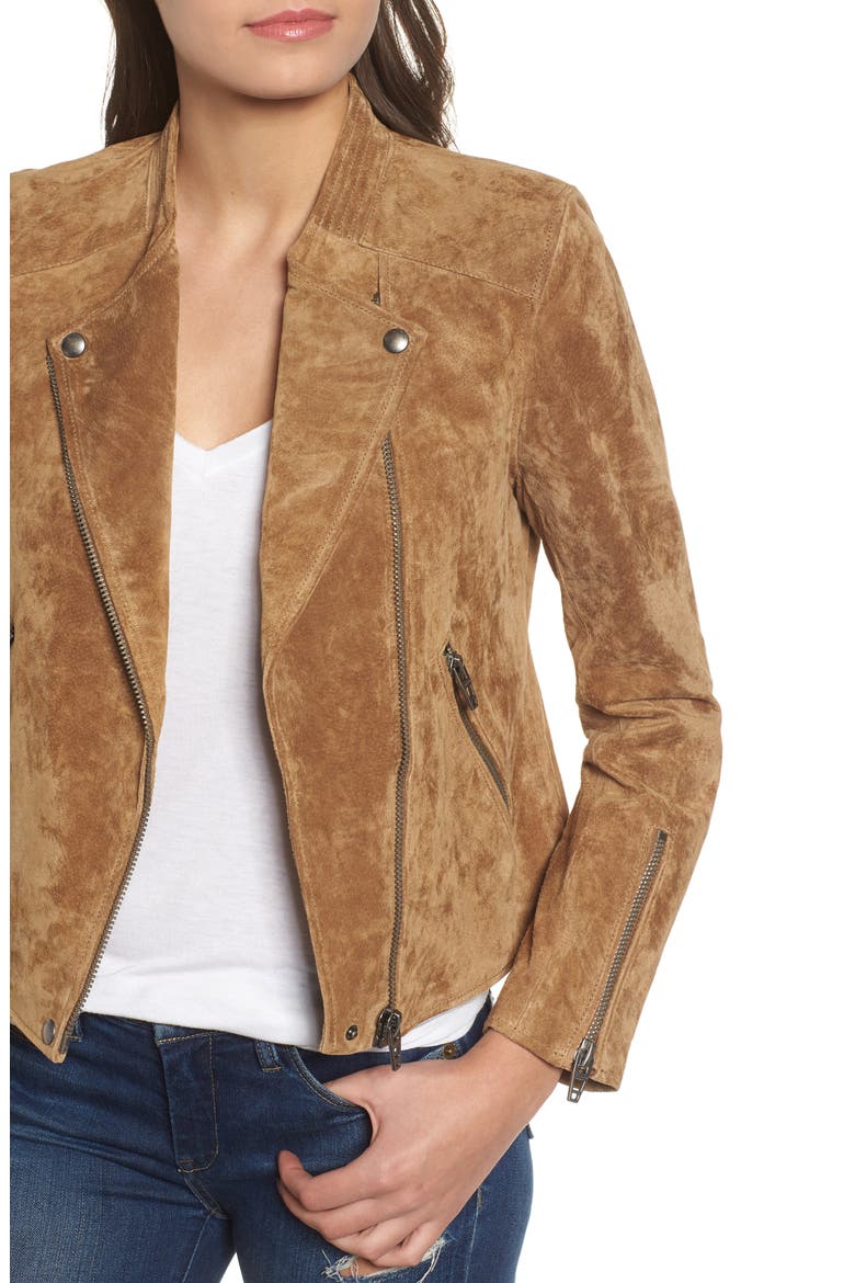 No Limit Suede Moto Jacket, Alternate, color, CASABLANCA