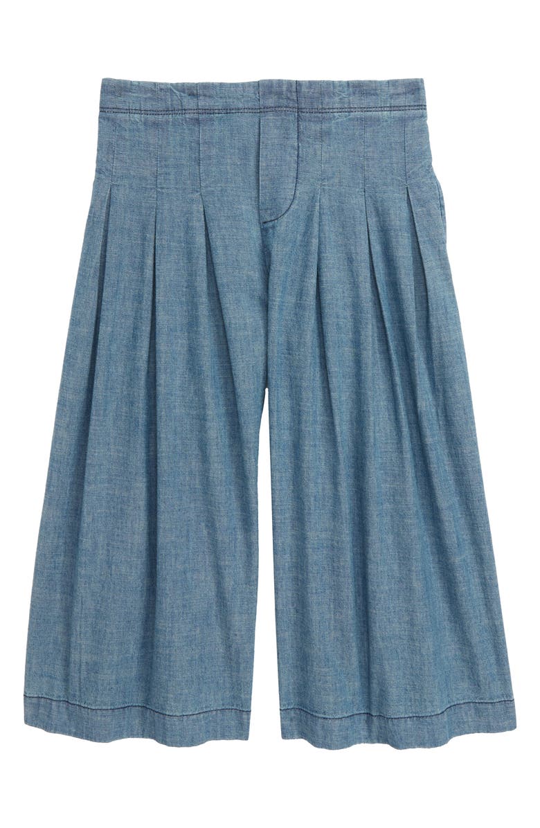 Stem Pleated Chambray Pants, Main, color,