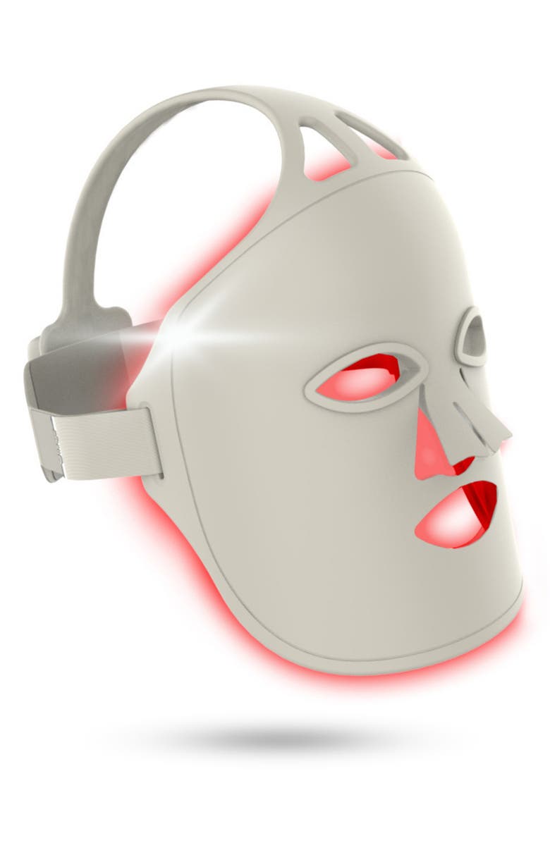 fringe Red Light Therapy Mask, Main, color, Light Grey