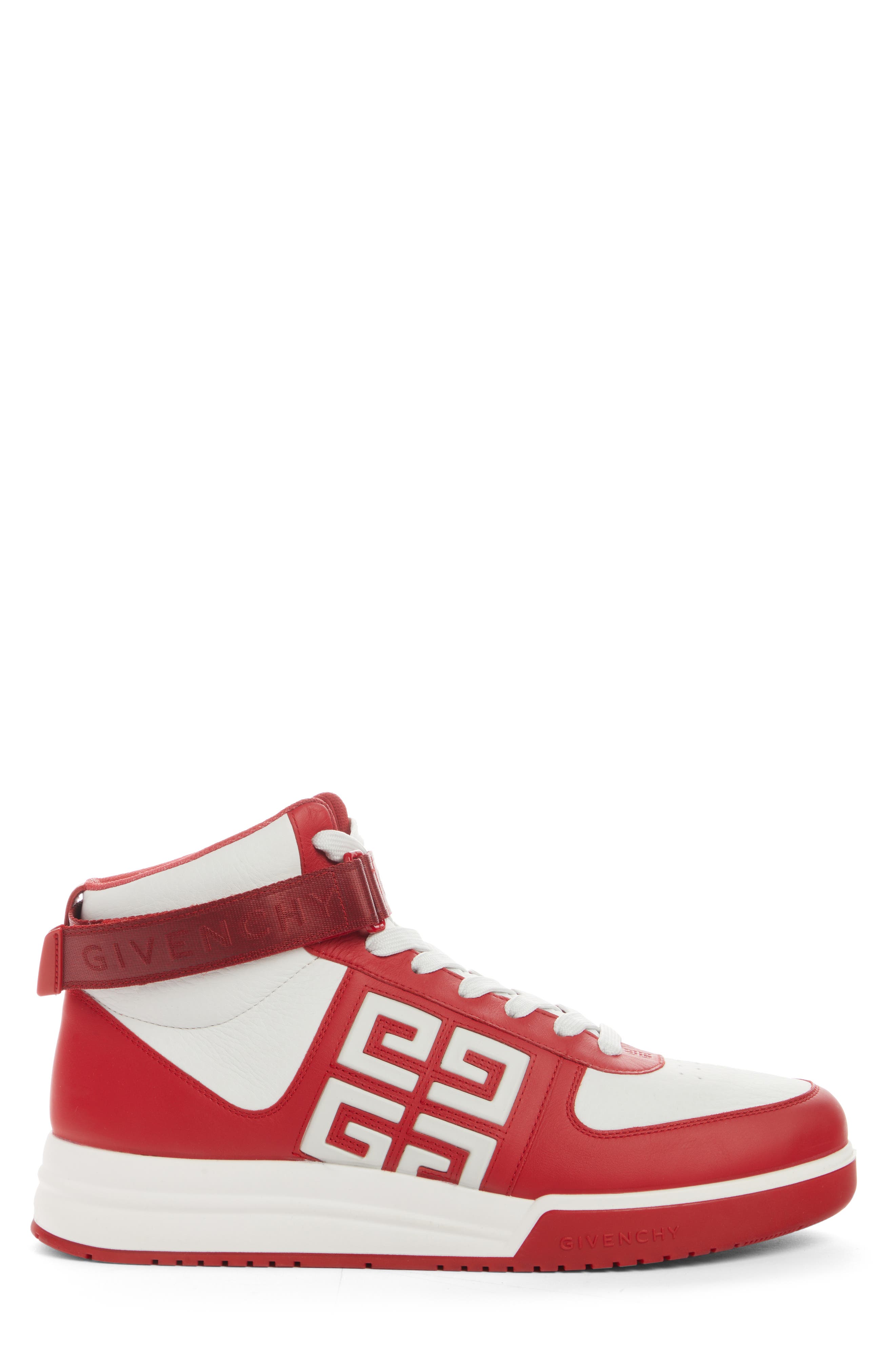 G4 High Top Sneaker, Alternate, color, RED/ WHITE