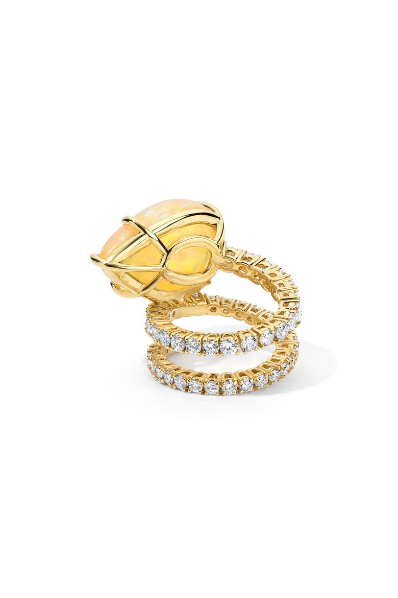 Teardrop Opal & Diamond Wraparound Ring, Alternate, color, METALLIC GOLD