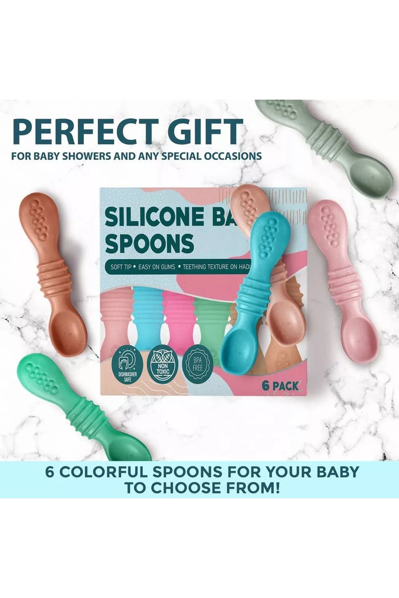 Baby Feeding Spoon Set 6-Piece, Alternate, color, Multicolor