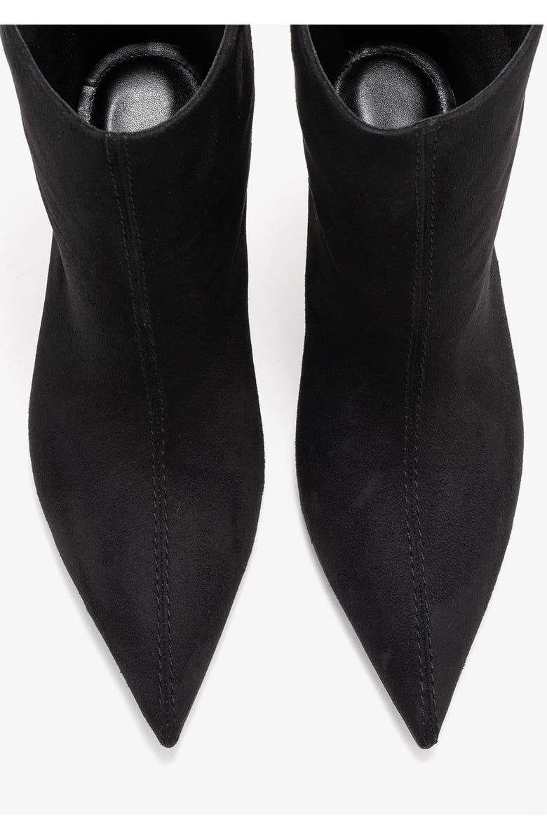 Prologue Shoes Brivelle Pointed Toe Boot, Alternate, color, Black Suede Faux Leather