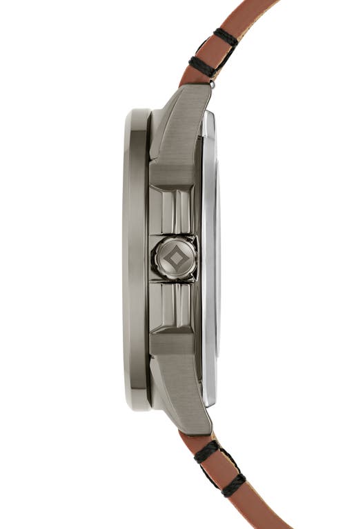Bulova Men's Frank Lloyd Wright Usonian Automatic Brown Leather Strap Watch 39mm In Brown