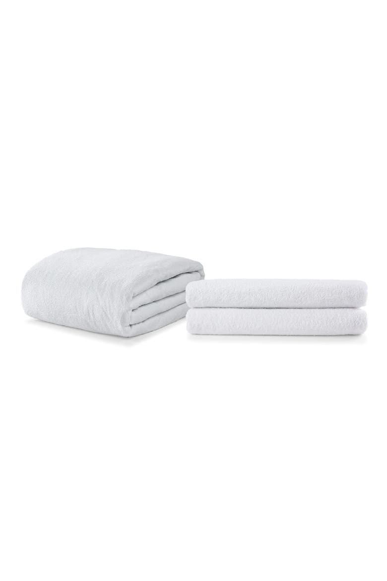 Cotton Terry Cloth Waterproof Mattress & Pillow Protector Set, Main, color, WHITE
