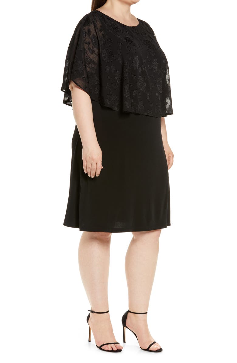 Connected Apparel Chiffon Burnout Dress, Alternate, color,