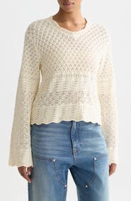 Scotch & Soda Pointelle V-Neck Sweater