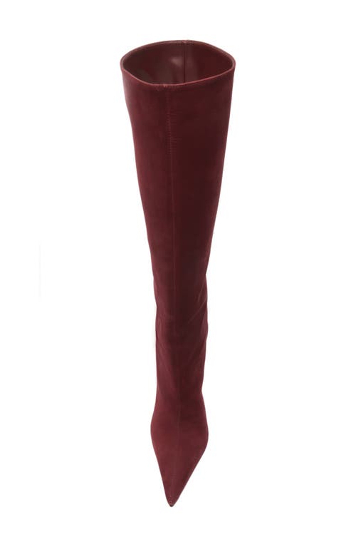 Schutz Ellen Up Pointed Toe Boot In Burgundy