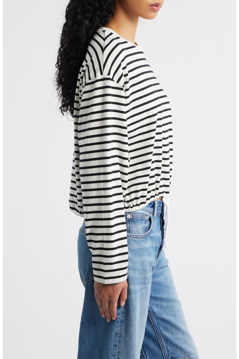The Perfect Tie Waist Cotton T-Shirt, Alternate, color, LIGHTHOUSE