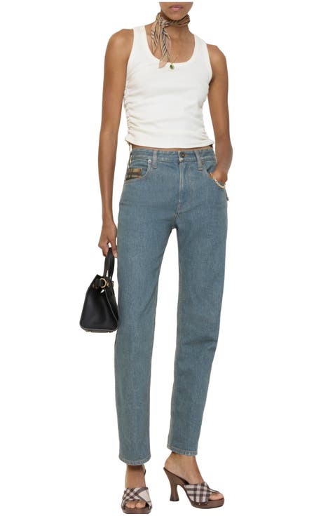 Mid-rise Straight Jeans