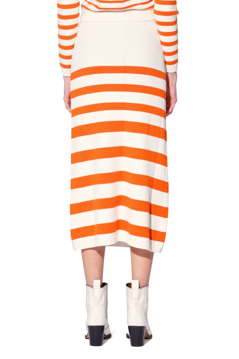 Lidia Stripe Skirt, Alternate, color, ORANGE CRUISE STRIPE