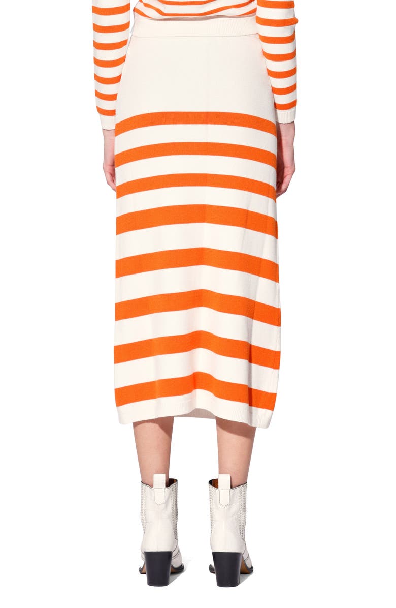 Walter Baker Lidia Stripe Skirt, Alternate, color, Orange Cruise Stripe