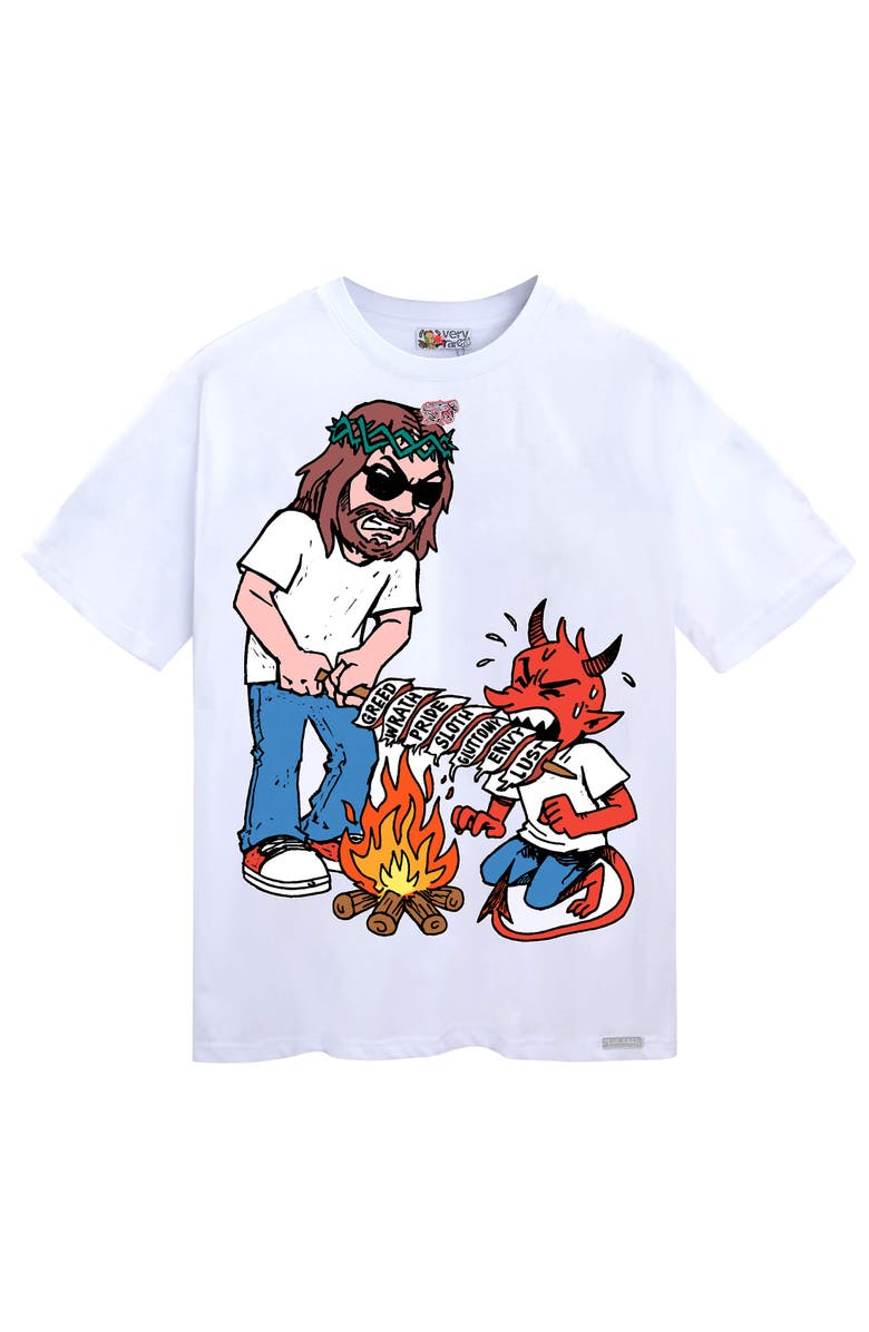 VERYRARE Jesus Sins Tee, Main, color, White