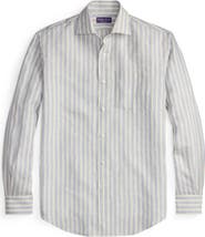 Ralph Lauren Purple Label Striped Linen-Cotton Shirt
