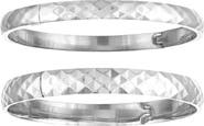 BEN ONI Diamond-cut Polished Bangle Set