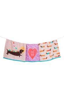 Tiramisu Set of Three Whimsical Dachshund Towels