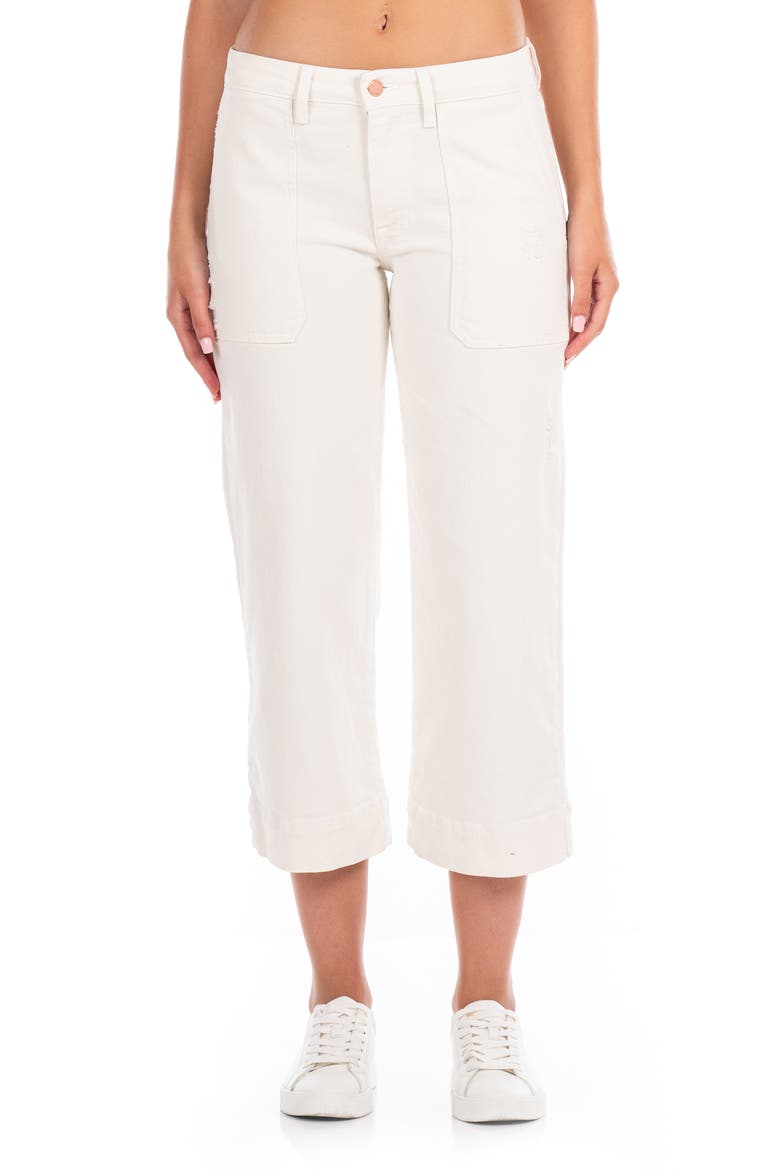 Farrah Crop Wide Leg Pants, Main, color, ECRU