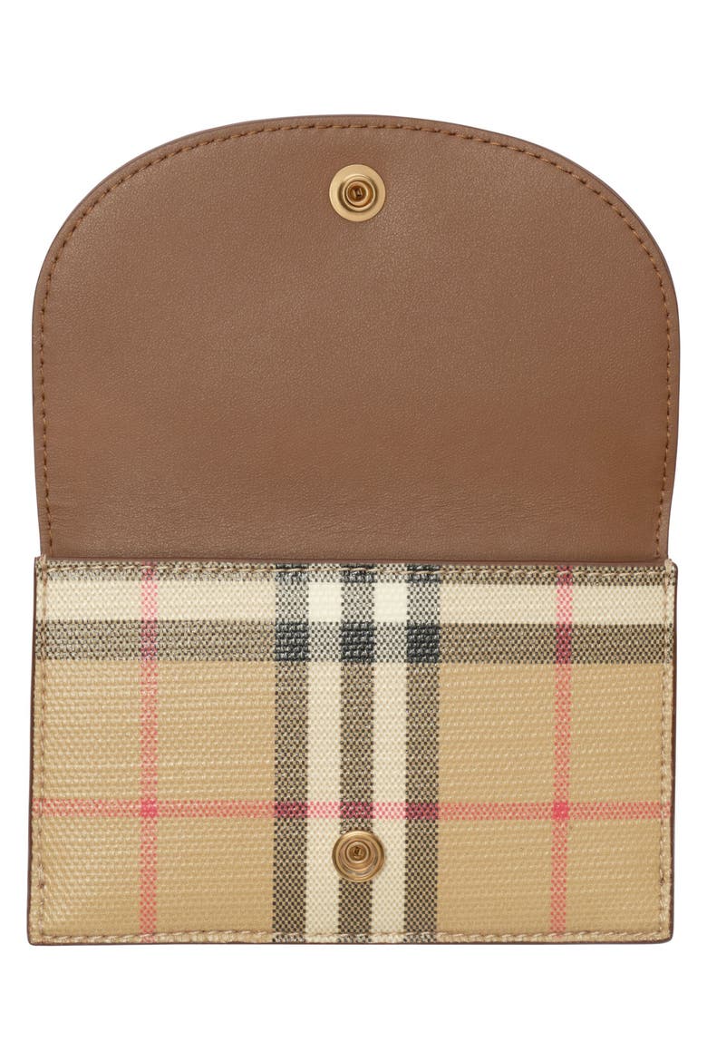 Check Folding Card Case & Key Ring, Alternate, color, ARCHIVE BEIGE