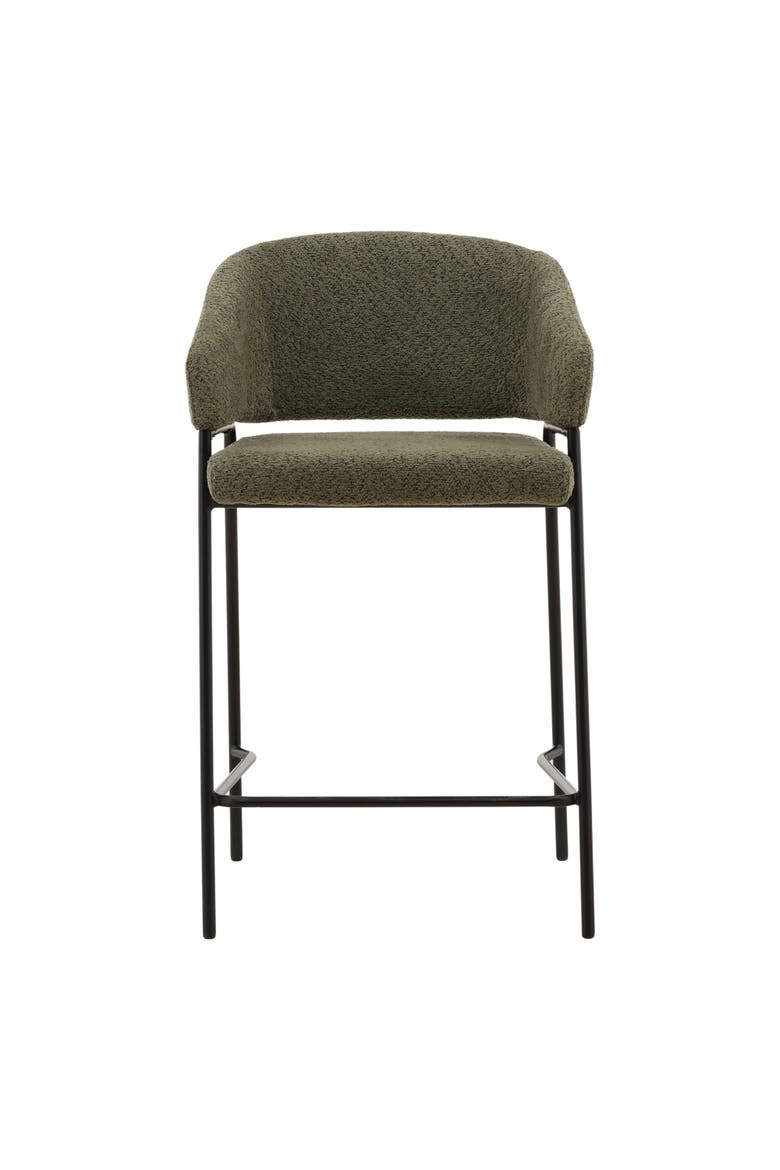 Catriona Bouclé Counter Stool - Set of 2, Alternate, color, Olive