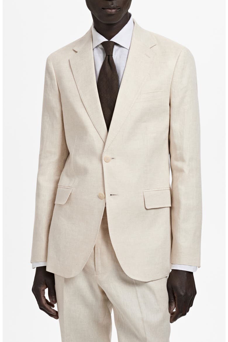Slim Fit Linen Sport Coat, Main, color, ECRU