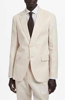 MANGO Slim Fit Linen Sport Coat