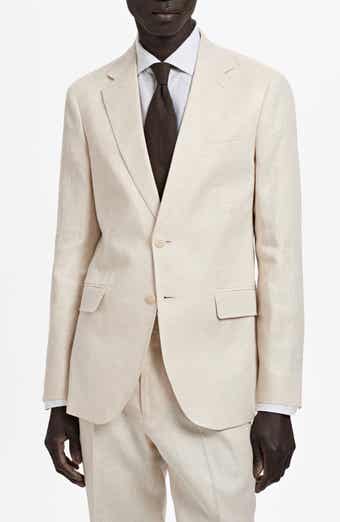 MANGO Slim Fit Linen Sport Coat