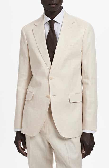 MANGO Slim Fit Linen Sport Coat