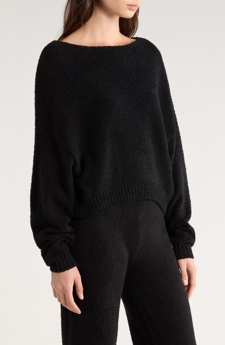 UGG<sup>®</sup> Novalie Slouchy Pullover Lounge Sweater, Alternate, color, Black