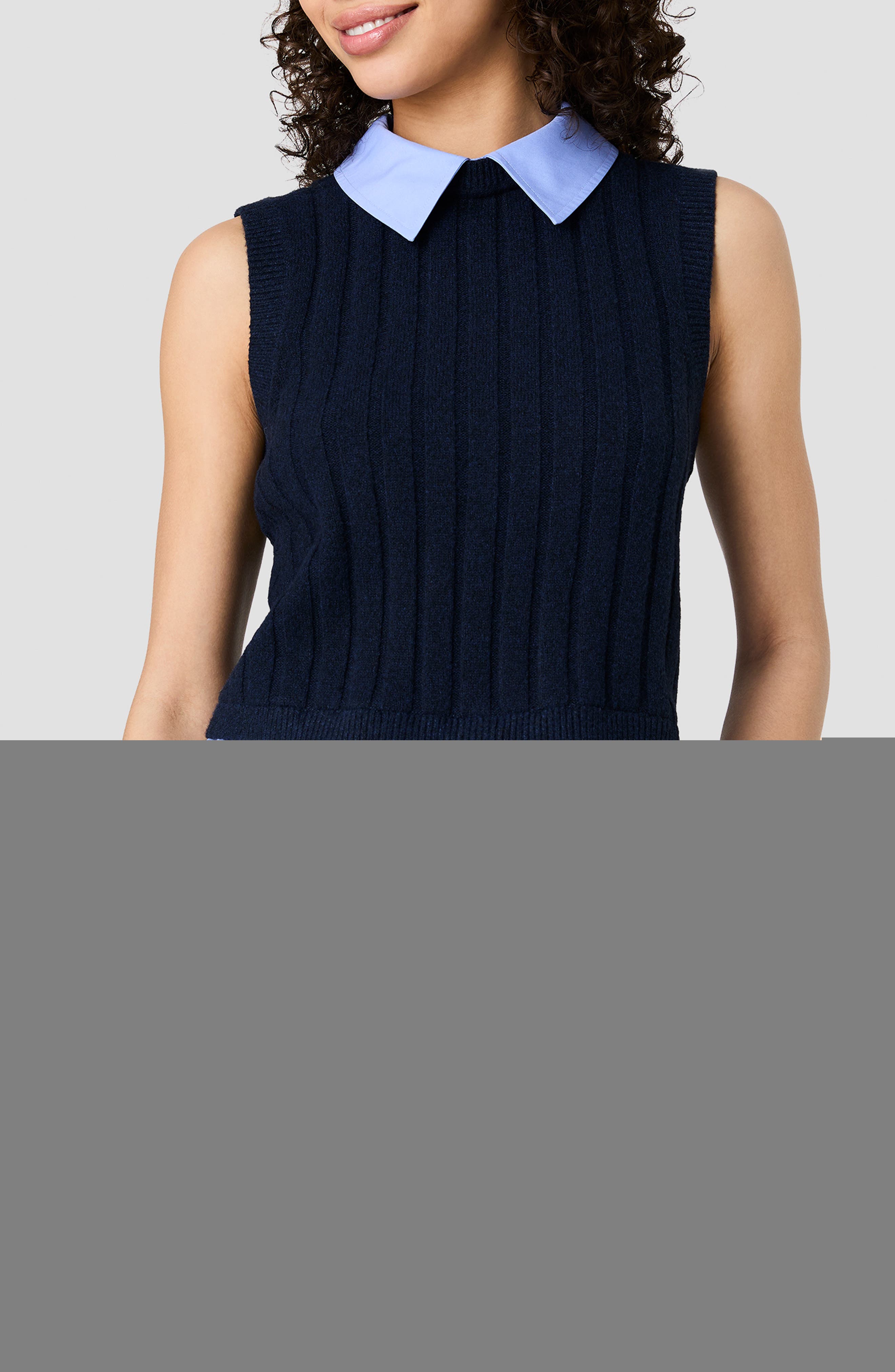 selected ALEYNA KNIT W/ COMBO POPLIN