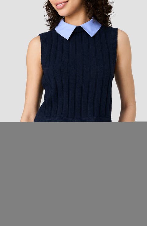 Aleyna Ribbed Sweater Vest