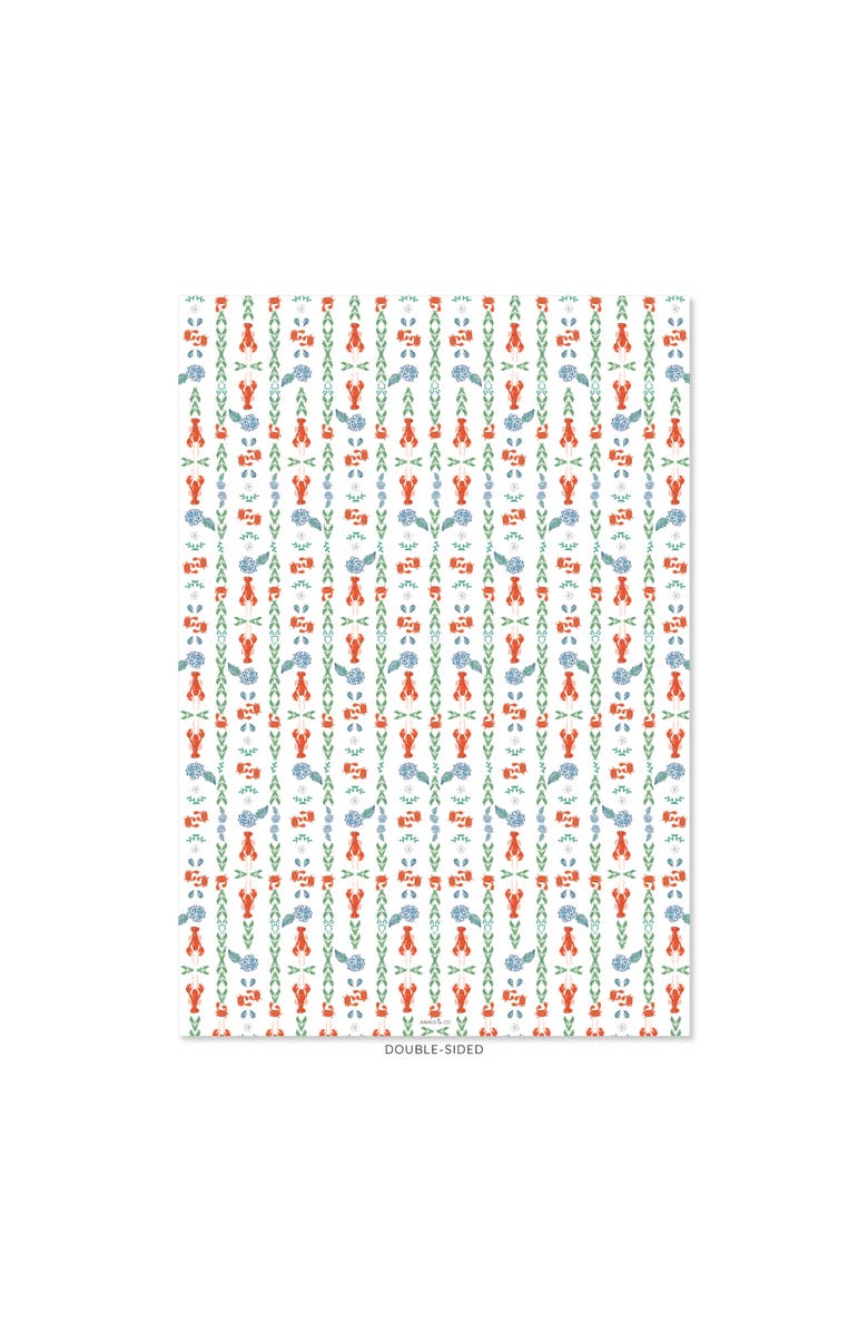 Ramus & Co Eight Sheets Two-Sided "Cosette" & "A Pinch of Floral" Heavyweight Gift Wrap, Alternate, color, Multicolored