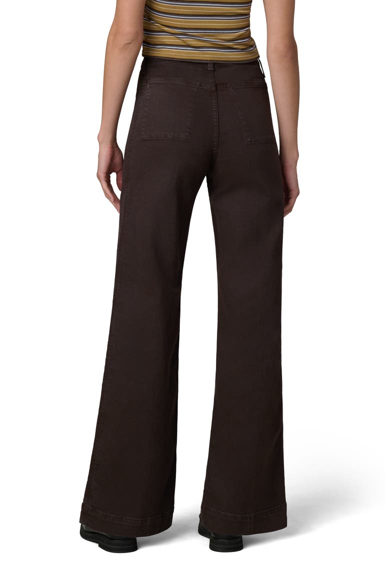 The Mia High Waist Wide Leg Paneled Jeans, Alternate, color, DARK COFFEE BEAN