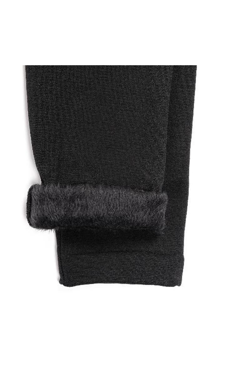 MUK LUKS High Waisted Fur Lined Leggings, Alternate, color, Black