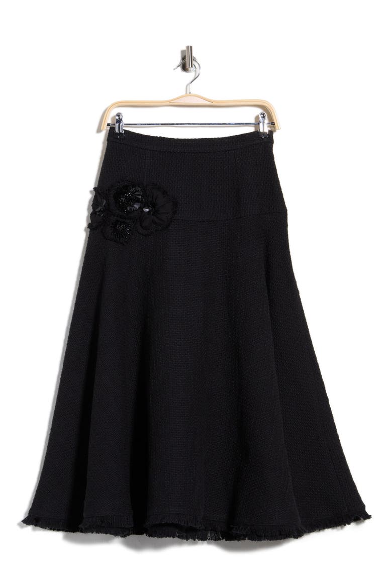 Henriette Midi Skirt, Main, color, BLACK
